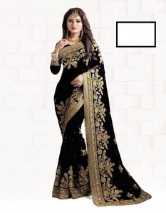 อินเดียปากีสถานล่าสุดชีฟอง Saree Zari ทำงานกับลำดับการทำงานชุดขายร้อน2023 - Product Image 2