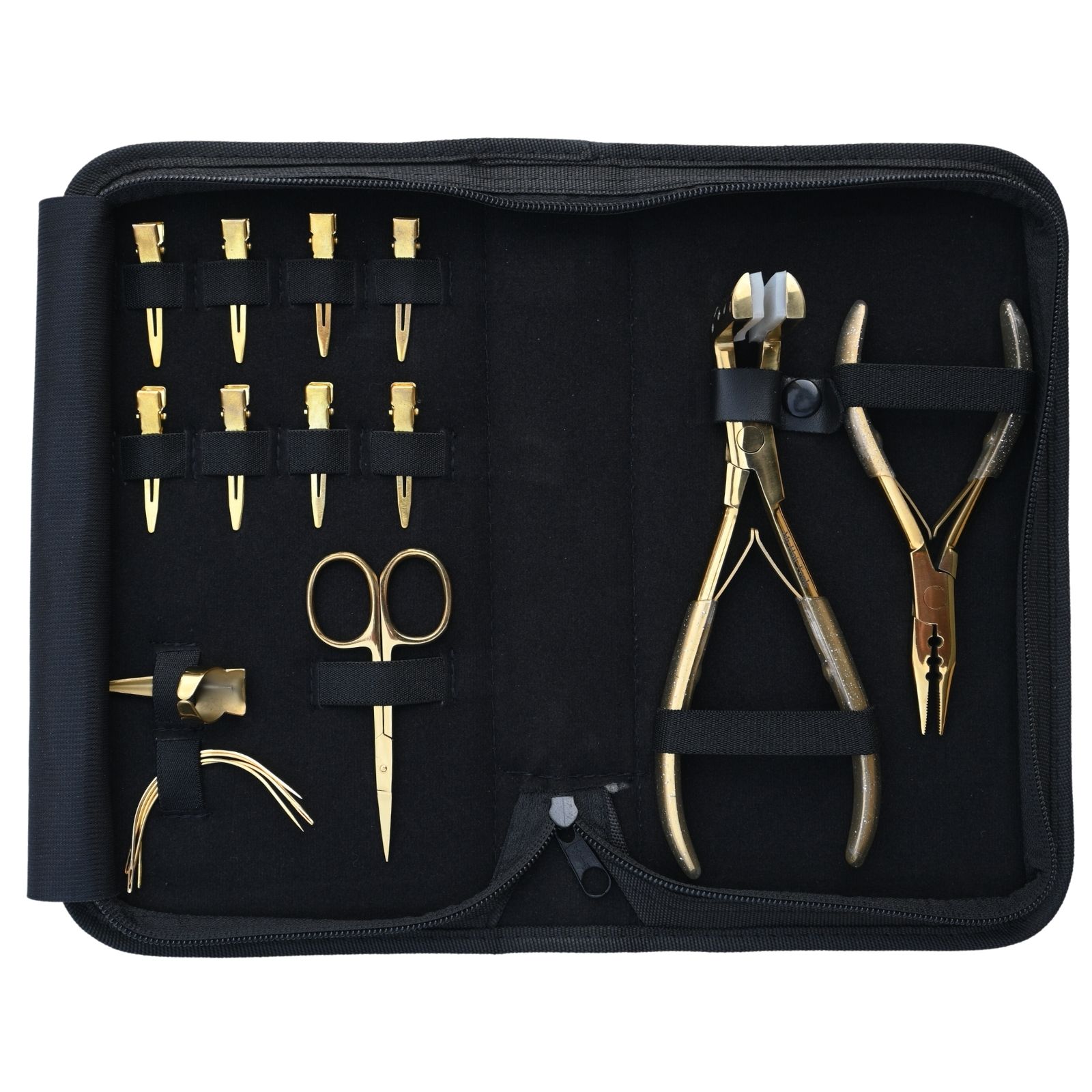 Gold Hair Extension tools kit