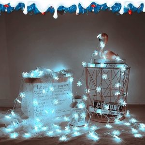 Adorno de árbol de Navidad conectable con forma de copo de nieve, 33ft, 100 LED, personalizado, venta al por mayor, guirnalda de luces LED de Navidad - Product Image 5