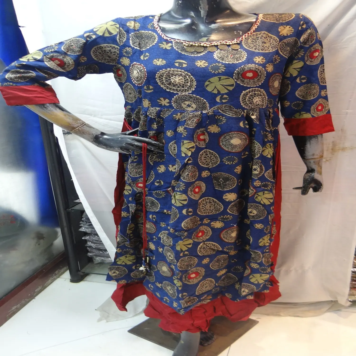 เสื้อคลุมคอตตอน Kurti สำหรับผู้หญิง,เดรสแฟชั่นสวยงามดีไซน์เนอร์ใหม่