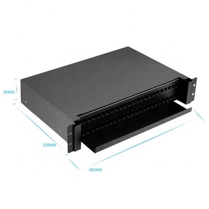 24 Port 1U raf montaj optik dağıtım çerçevesi SC/UPC/SC/APC pigpigile Patch Panel Tristar çekmece tipi ODF FTTH ağ - Product Image 5