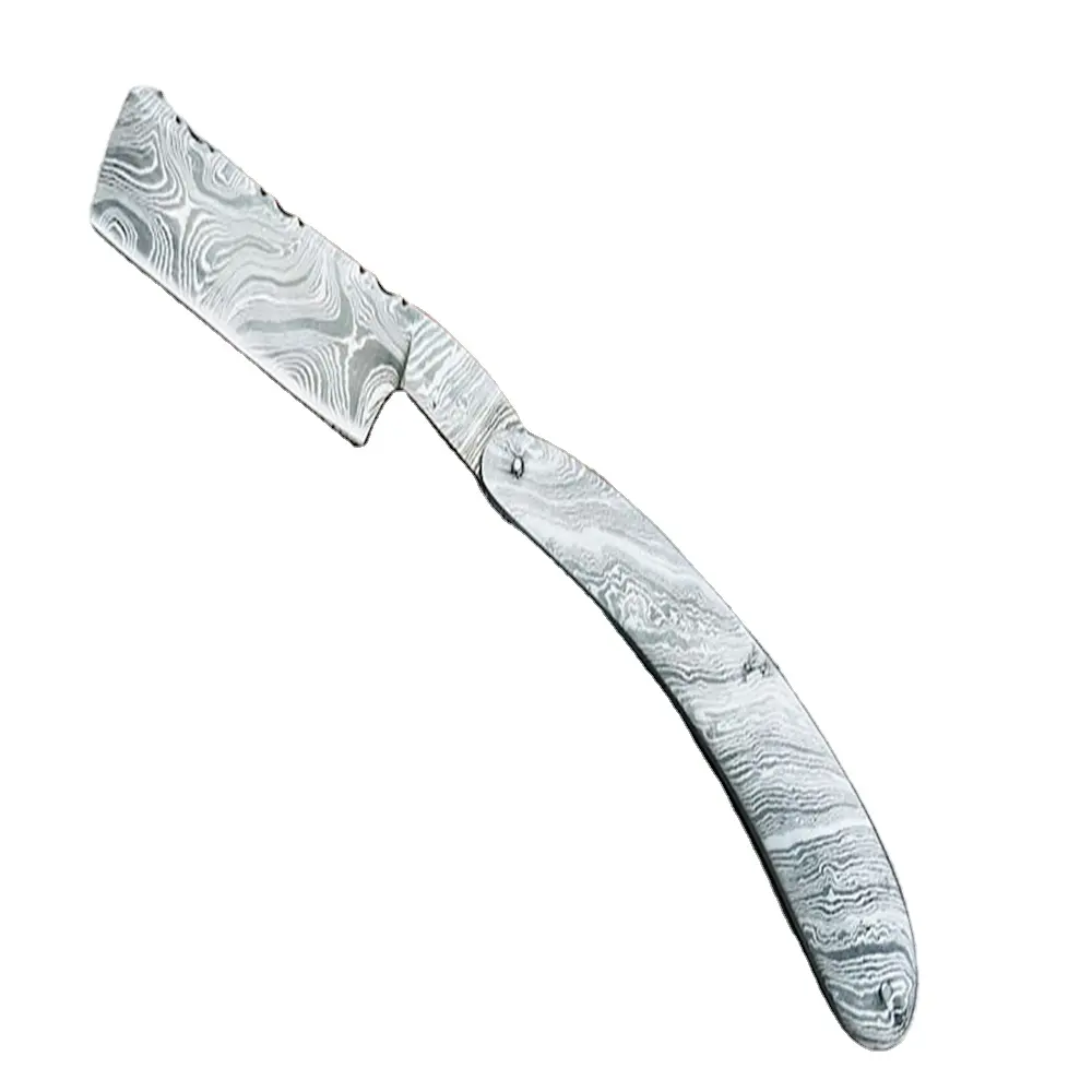 Buatan tangan Damaskus baja pisau cukur lurus pengiring pengantin hadiah pacar dengan pisau cukur klasik siap cukur hadiah SEMPURNA UNTUK pria Gif