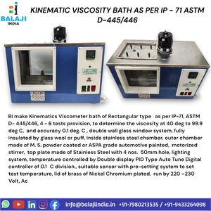 Bester Preis Indien Hergestellt ASTM D 445 Kinematisches Viskosi meter Hohe Qualität Langlebig mit 1 Jahr Garantie 220V Spannung - Product Image 4