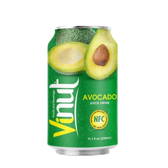 Best Price 330ml Canned Avocado juice drink fruit juice factory