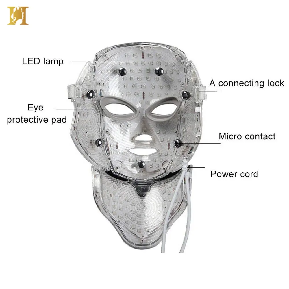 Mascarilla facial eléctrica de terapia de luz Led, máscara de belleza con calefacción eléctrica, nuevo diseño, precio barato, venta al por mayor
