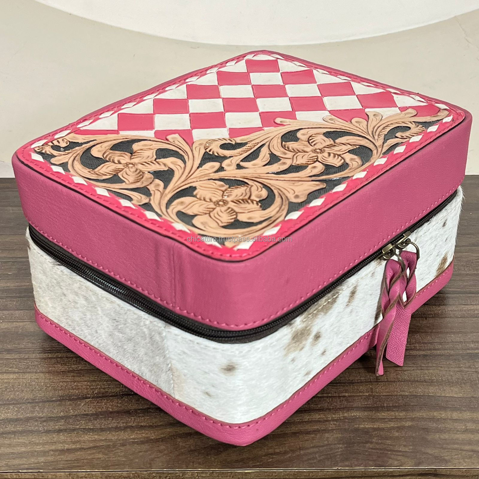 Pink & White Checkered