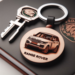 Chaveiros Range Rover de madeira gravados personalizados Elevem sua marca com brindes promocionais personalizados