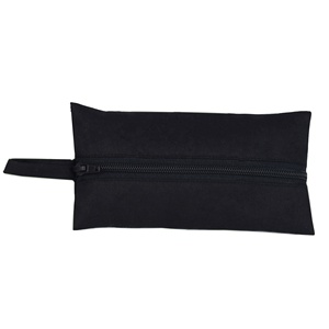 Small Fashionable Canvas Makeup <strong>Pouch</strong> With Zipper Custom Logo Cotton Pencil Bags Reusable PC Case With Printed Tassel Pattern - Product Image 1