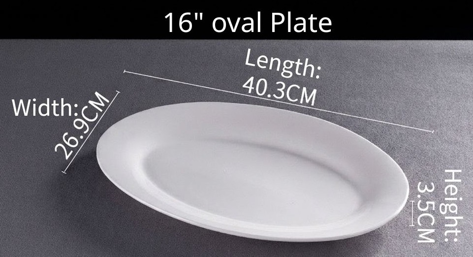 16" oval Plate