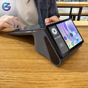 Máquina POS inteligente de doble pantalla Z108 con impresora de recibos integrada diseñada para cadenas de café de restaurantes y programas de lealtad