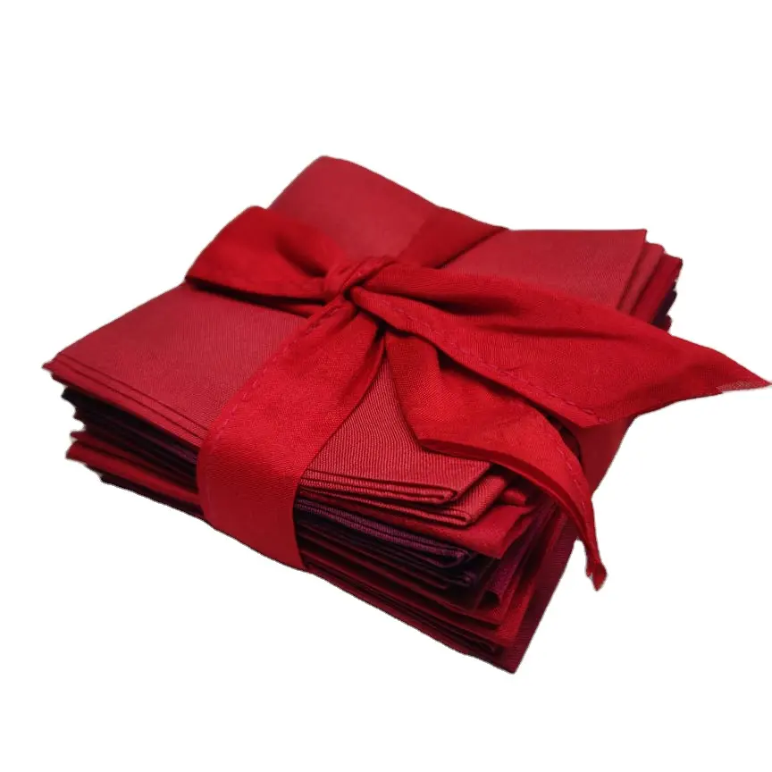 Serviette de table en soie de luxe, serviette de table ou serviette de visage Serviettes de table en lin Mouchoir en tissu fait main gras quater
