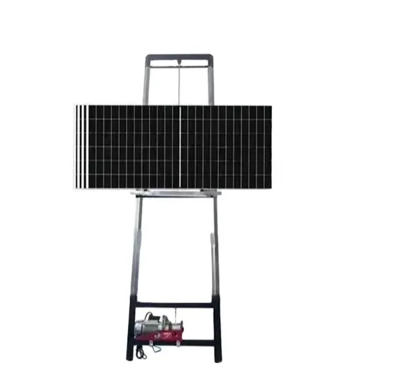 Équipement adapté aux besoins du client d'ascenseur de cargaison de grue de poussoir de panneau solaire avec la plate-forme pour Wanrehouse