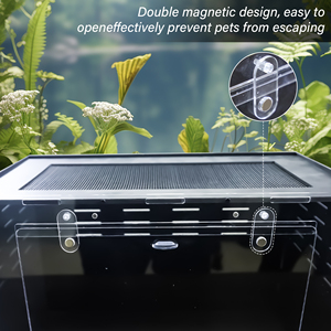 High Quality <strong>PVC</strong> Reptile Cages with Acrylic Door Terrarium Display Cases Customizable PET Factory Support Box Packing Included - Product Image 4