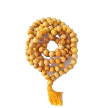Natural Beaded Necklace Tiger Eye and Rudraksha wooden Bead Necklace Men and women Jewelry