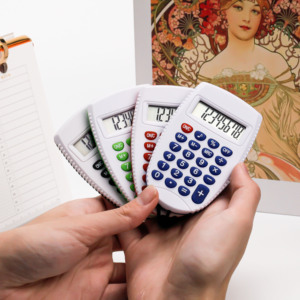 Promotion benutzer definierte Logo Druckerei Finanz funktions tische Rechner Mini 8-stellige Solar Pocket able Kosten rechner - Product Image 2