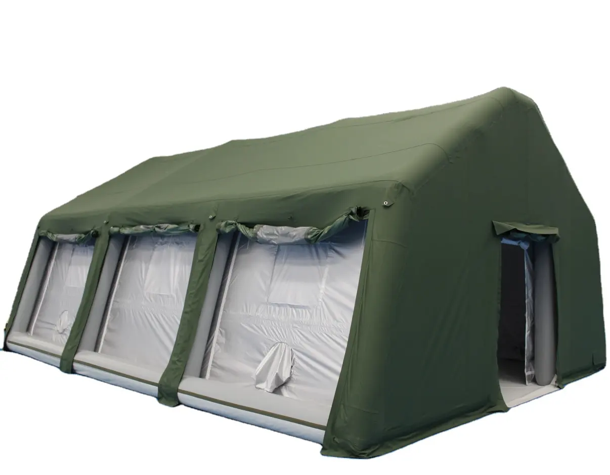 خيمة الإغاثة المخصصة بالجملة الثقيلة صناعة المأوى الإغاثة في حالات الكوارث في الهواء الطلق نفخ خيام الإغاثة للأحداث في الهواء الطلق