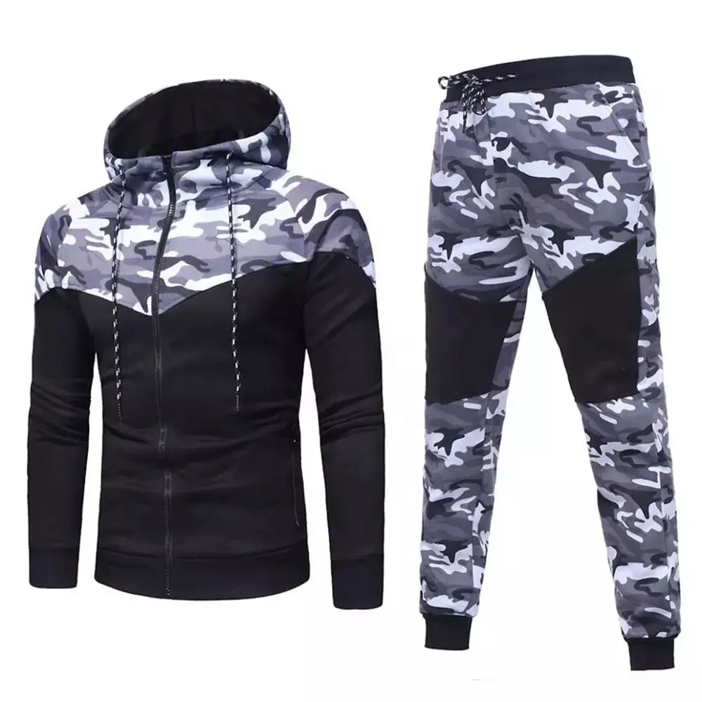 2022 Men Sublimated Outerwear Tracksuit Hoodie Set 2 Pieces Sporting Track Suit Wholesale Factory Price Jogging Track Suit