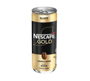 ロブスタとアラビカインスタントコーヒー240mlRTDコーヒーを缶で無料で簡単に缶に入れて、ネスカフェゴールドブラックを飲む準備ができました