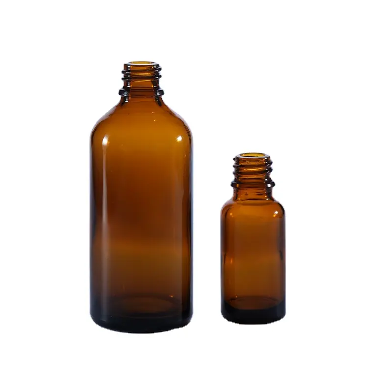 Botella de vidrio moldeado ámbar de 50ml para antibióticos Vial de vidrio moldeado ámbar de 50ml para inyección