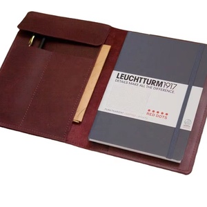 Cubierta personalizada A5 Portafolio de cuaderno Cubierta de diario de cuero recargable personalizada 6x9 Colega DE LA LP5-0029 - Product Image 1