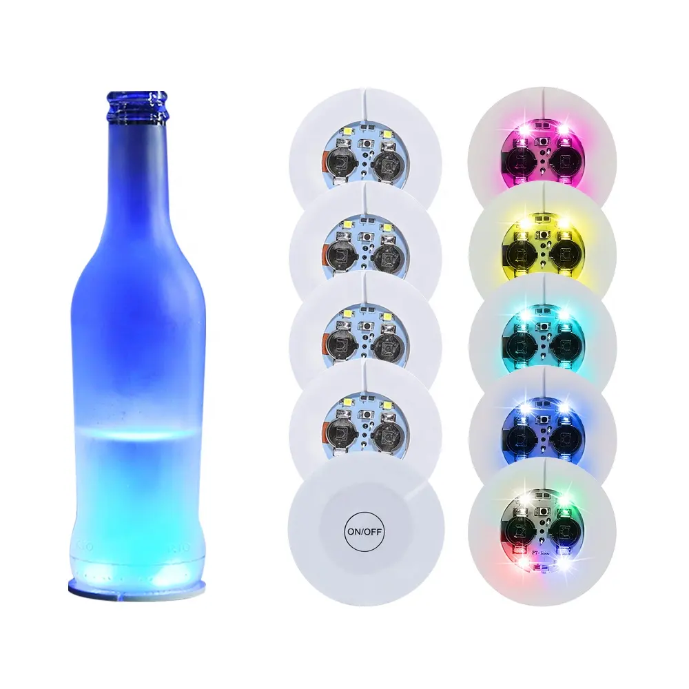 Hochwertige LED-Flasche Licht Aufkleber Untersetzer Wodka Bier Weinglas Atmosphäre Licht Display LED beleuchtete Flasche Untersetzer