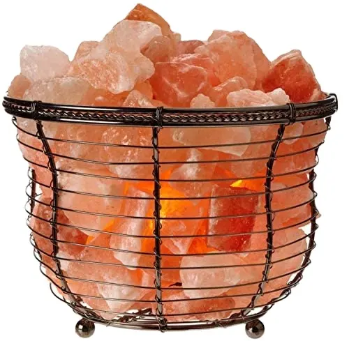Natural Himalayan Salt Bucket French Style Lamp Fill With Chunks And USB Salt Lamp With A grade Materials