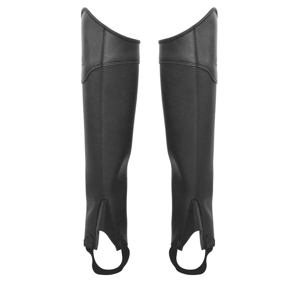Classic Mini Chap Black Color Soft Leather Horse Riding Half Chaps / Horse Equestrian Products