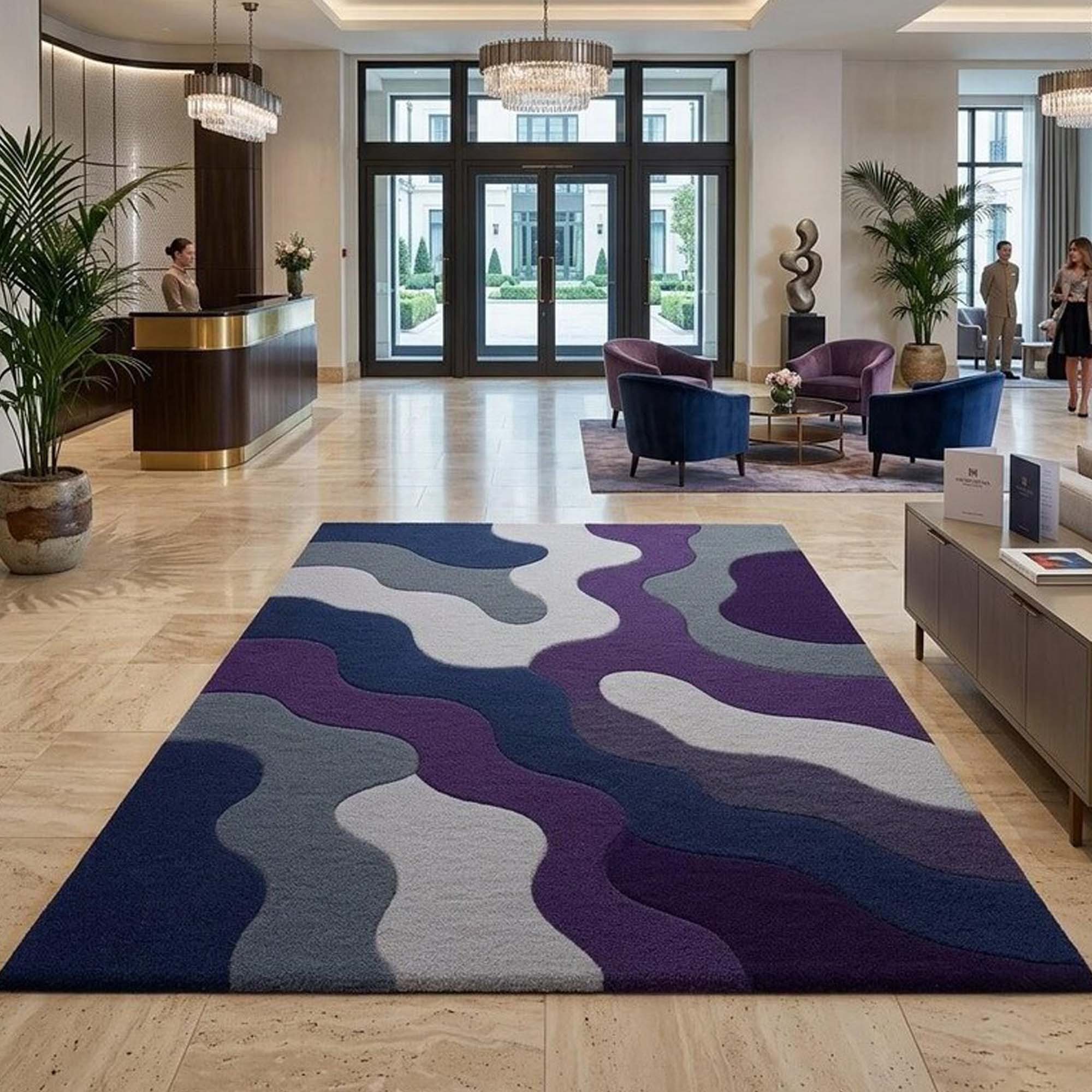 Purple Navy Blue Gray