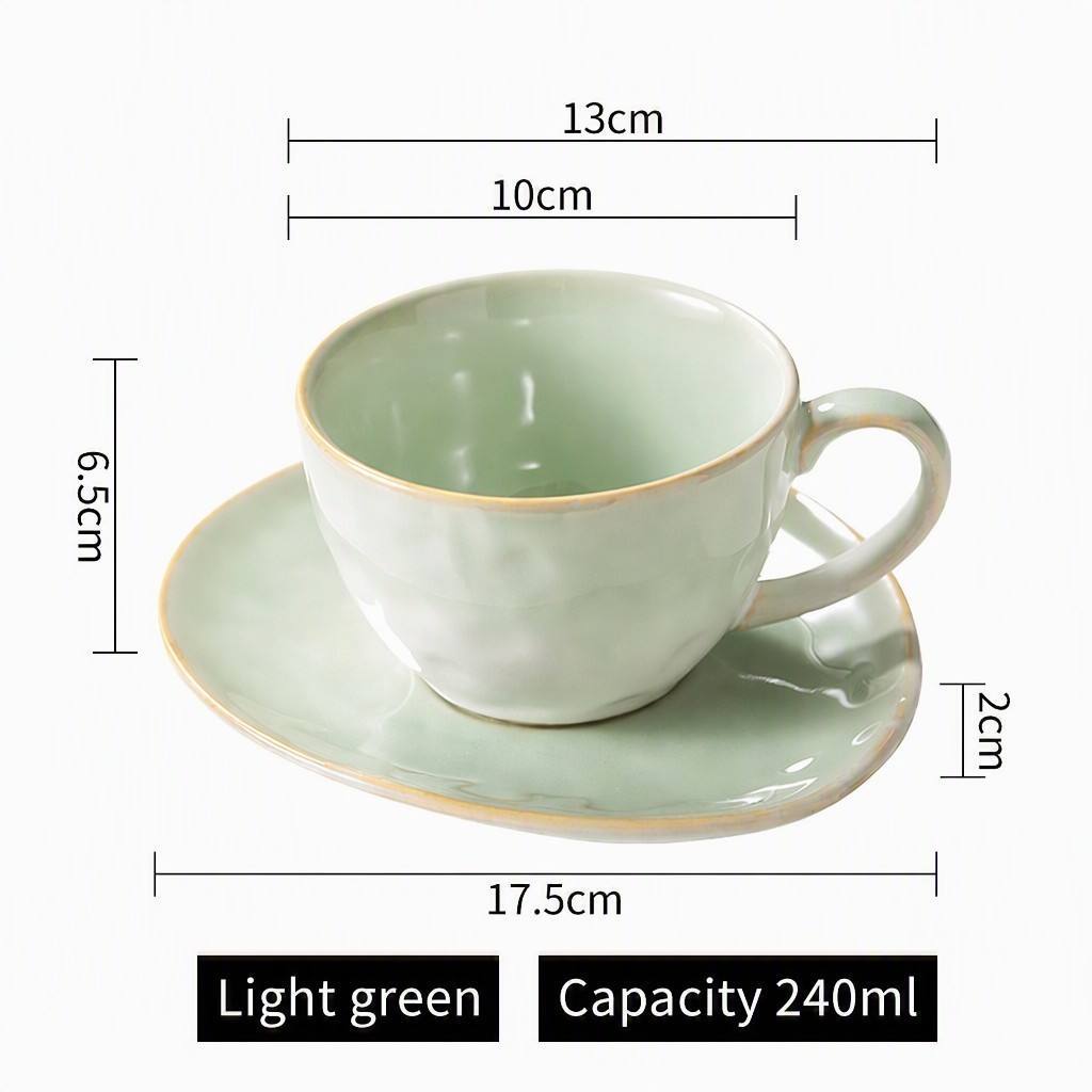 Tasse 240 ml avec soucoupe vert clair