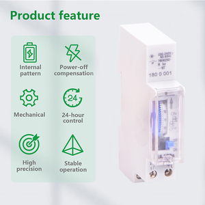 Anpassungs unterstützung EBASEE UL180a 24-Stunden-Zeitschalter Manuelle Steuerung Abdeckung Mechanischer Timer - Product Image 5
