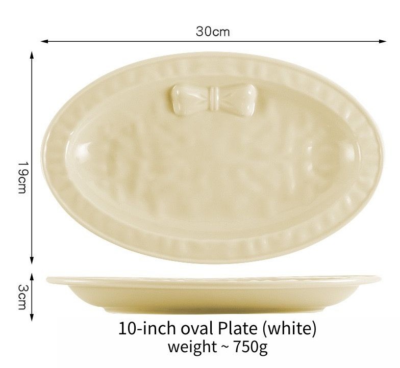 10" oval Plate (white)