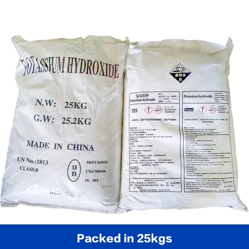 Hydroxyde de potassium de perle de flocons de soude de potasse caustique/KOH Cas:1310 avec le bon prix