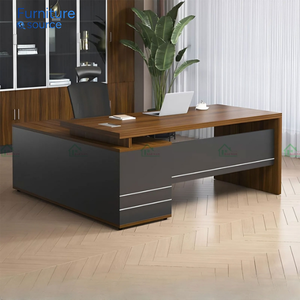 Escritorio ejecutivo compacto, mesa de oficina con almacenamiento de cajones, escritorio de trabajo de madera a precio de fábrica para uso de oficina - Product Image 1