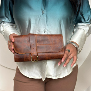Handmade Full Grain Genuine Leather <strong>Tool</strong> Roll <strong>Bags</strong> Manufacturer Leather <strong>Tool</strong> Roll up Pouch Heavy Duty <strong>Tool</strong> Case Garage Storage - Product Image 4