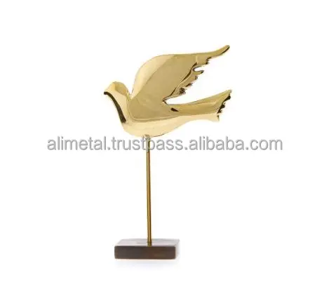 Colombe oiseau métal Sculpture décorative-fait à la main pour bureau Sculpture décorative de Table Statue décoration de maison