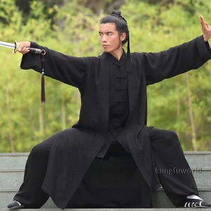 中国製シルクカンフーユニフォームタイチーユニフォーム伝統的なカオリンカンフーユニフォームカスタム - Product Image 2