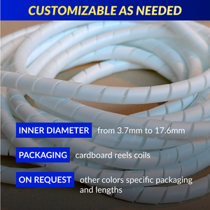 Private Label Customized Transparent Polyethylene Spiral for Electrical Wires Insulation for <strong>Tidy</strong> <strong>Cables</strong> Diameter 14mm - Product Image 3