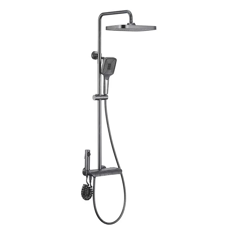 Sistem Shower Hujan Abu-abu Desain Baru dengan Shower Modern Genggam