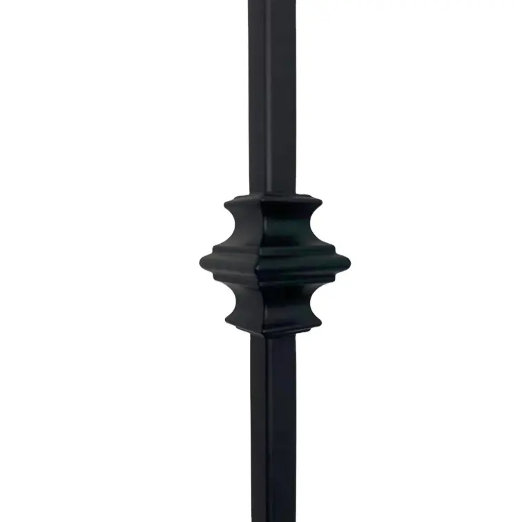 Traditional Design Model ZSZSK-03 Satin Black Hollow Wrought Iron Spindles 1/2'' Single Knuckle Balusters Staircase New Design