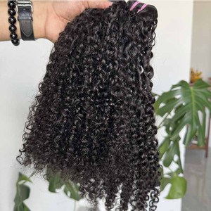 Venta al por mayor 100% paquetes de cabello virgen vietnamita doble dibujado 30 pulgadas rizado Hali cabello teñido Super Remy cabello tejido para rizos Pixie - Product Image 4