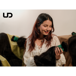 Chất lượng cao 8 inch tóc người Ấn Độ-Cao cấp, thẳng màu đen, tự nhiên đền thờ có nguồn gốc tóc trinh nữ, lớp biểu bì phù hợp bundl - Product Image 2