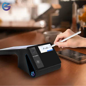 Máquina POS inteligente de doble pantalla Z108 con impresora de recibos integrada diseñada para cadenas de café de restaurantes y programas de lealtad