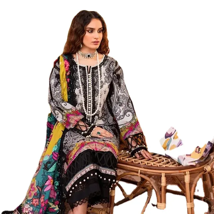 Thiết Kế Partywear Phù Hợp Với Pakistan Phong Cách Salwar Kameez Với Nặng Thêu Làm Việc Ăn Mặc Với Dupatta