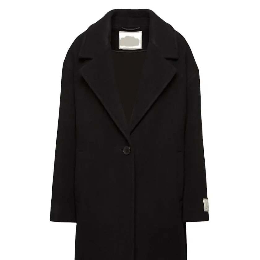 2023 черное пальто унисекс на заказ, модное кашемировое пальто на заказ для мужчин и женщин, классическое длинное зимнее шерстяное пальто