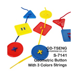 Forme geometriche bottone filo stringa bottoni per cucire aiuto didattico giocattolo - Product Image 5