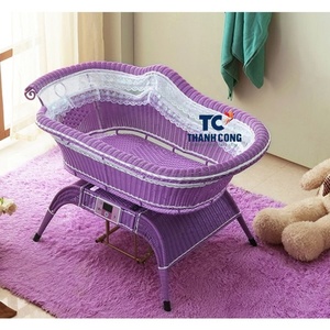 Titreşim ile yüksek kaliteli beşik taşınabilir bebek beşiği: hafif, kullanımı kolay ve seyahat veya ev için mükemmel. - Product Image 2