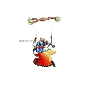 铁工艺熟铁壁挂装饰拉达·克里希纳 - Product Image 1