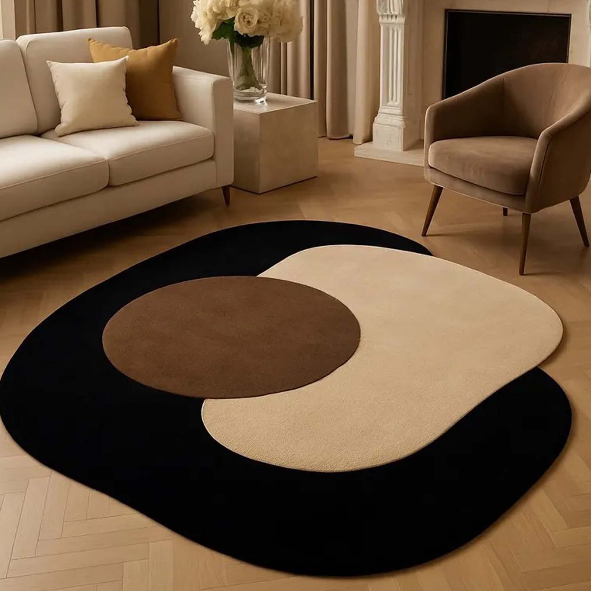 Beige Black