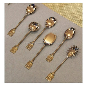 Stocked New Look Tableware Metal Stainless Steel Cutlery Set <strong>Flatware</strong> in Silverware and Golden Ware in <strong>Different</strong> Sizes - Product Image 4