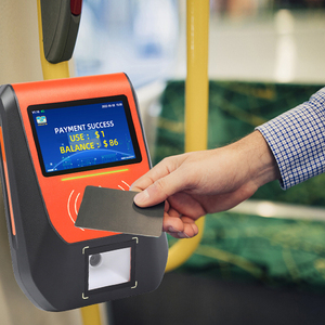 Convalida del biglietto del lettore di autobus con terminale di biglietti lcd dal lettore di codici qr del tornello